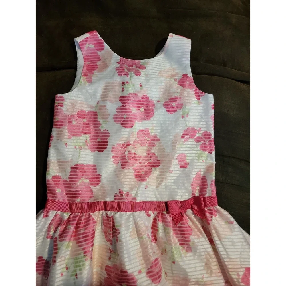 Dressed up by Gymboree egg hunt‎ pink floral Easter spring dress size 7